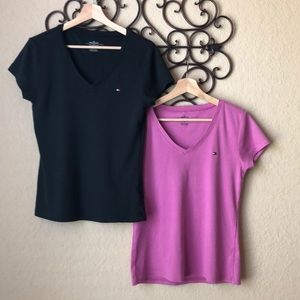 Ladies (L) V-Neck T-Shirt Tommy Hilfiger 2 for $16
